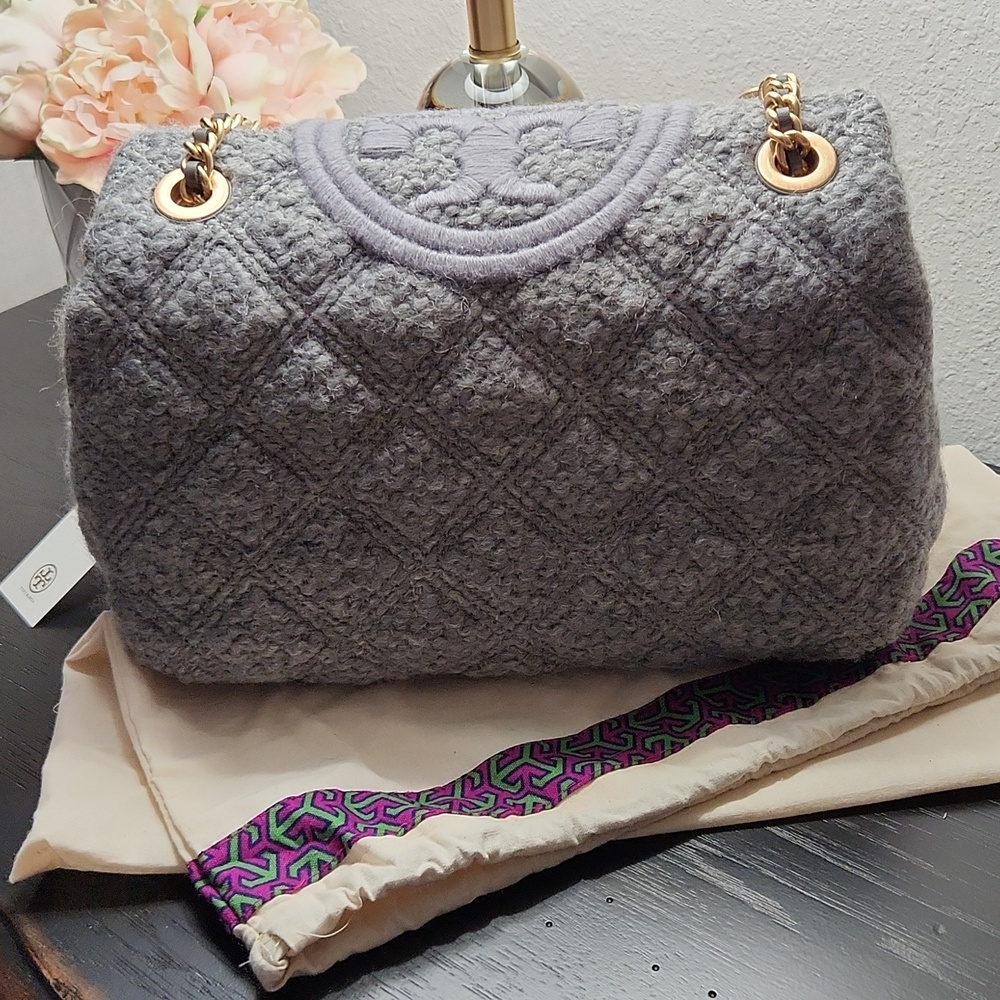 NWT Tory Burch Fleming Soft Boucle Convertible Shoulder Bag - Picture 3 of 3